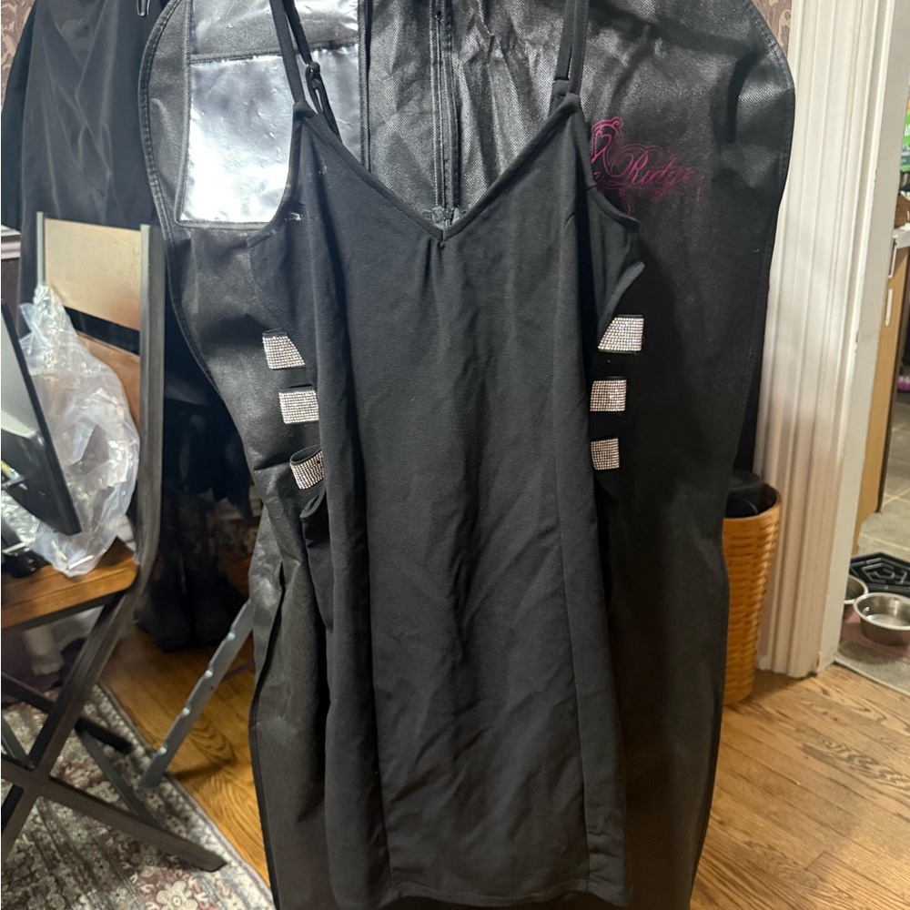 Almost Famous Black Dress with Silver Details